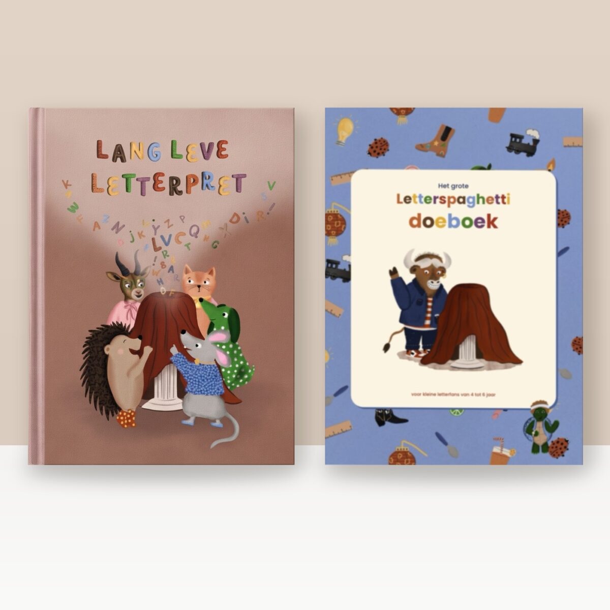 Boekbundel letterspaghetti doeboek lang leve letterpret